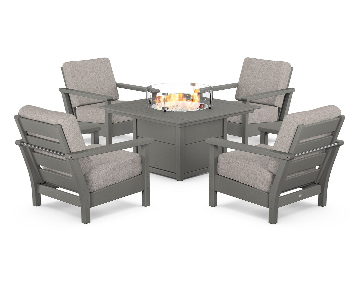 Harbour 5-Piece Conversation Set with Fire Pit Table