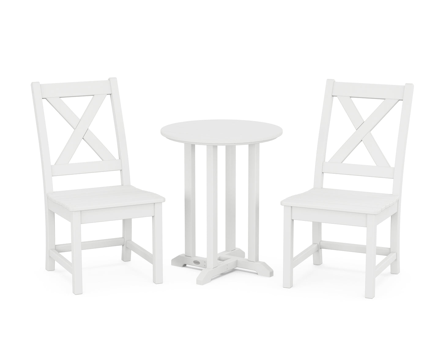 Braxton Side Chair 3-Piece Round Dining Set