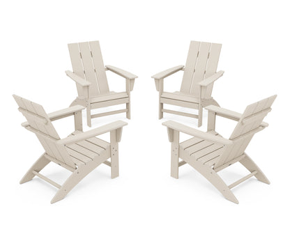4-Piece Modern Adirondack Chair Conversation Set
