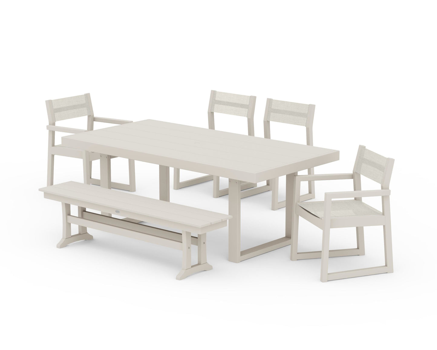 EDGE Sling 6-Piece Dining Set with Bench