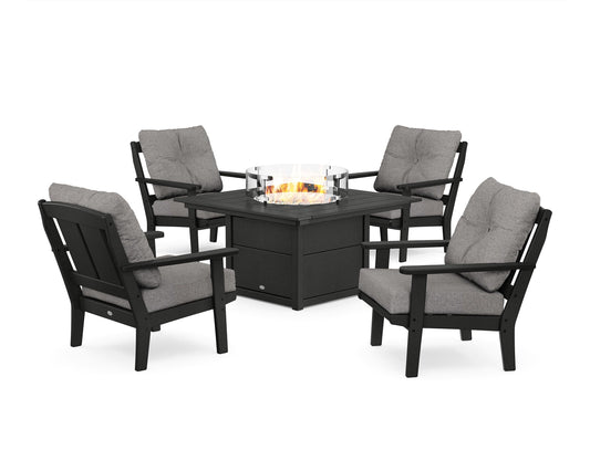 Mission 5-Piece Deep Seating Set with Fire Pit Table