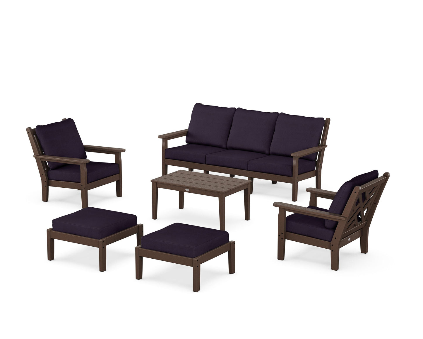 Chippendale 6-Piece Lounge Sofa Set