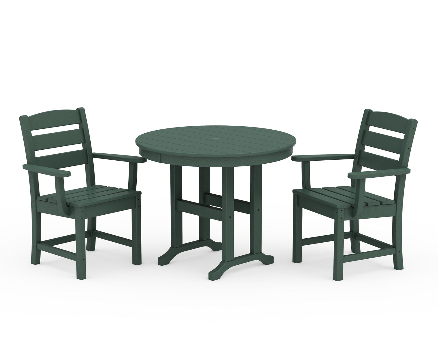 Lakeside 3-Piece Round Dining Set