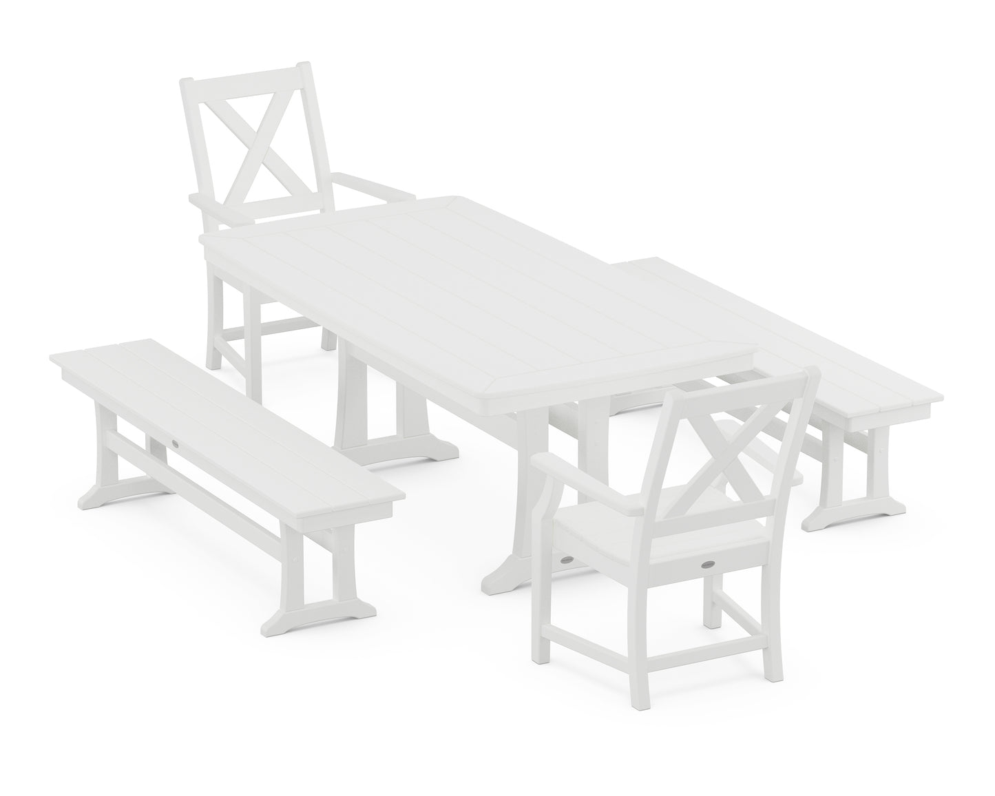 Braxton 5-Piece Dining Set with Trestle Legs