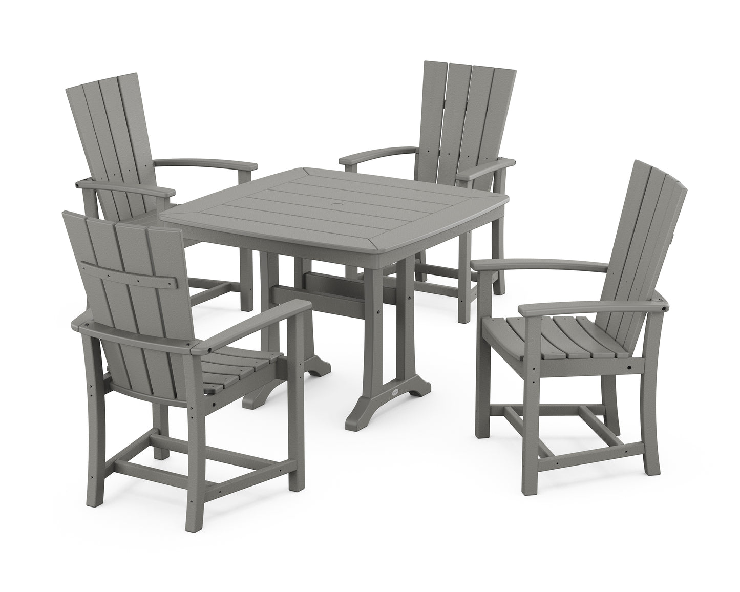 Quattro 5-Piece Dining Set with Trestle Legs