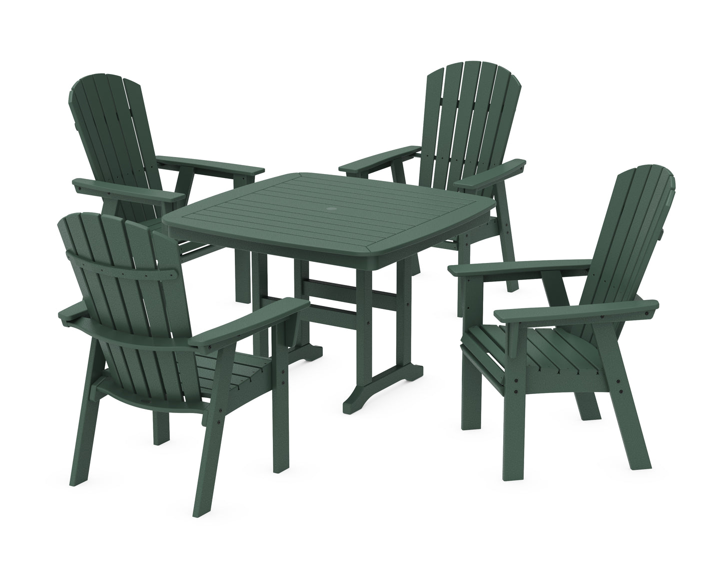 Nautical Curveback Adirondack 5-Piece Dining Set