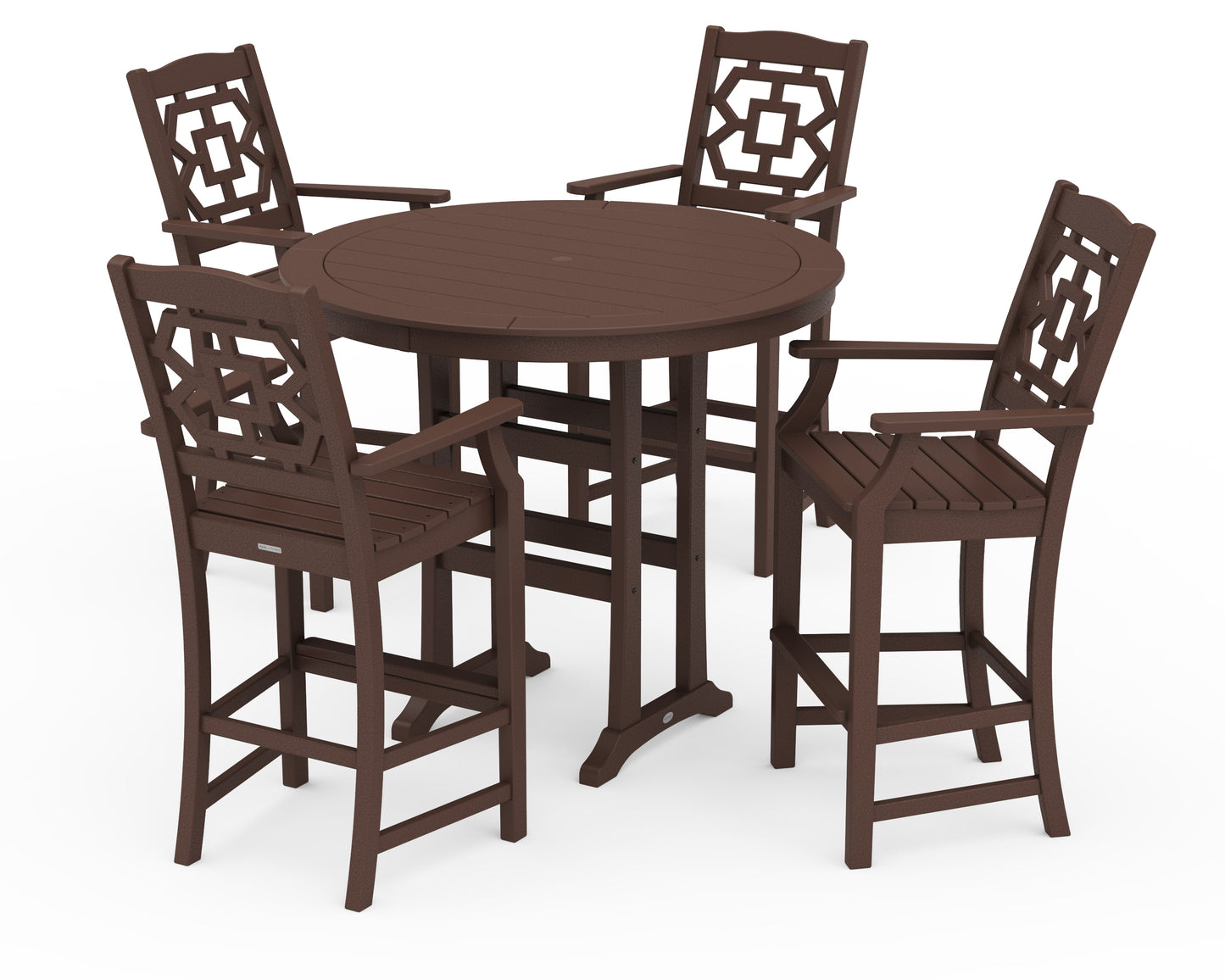 Chinoiserie 5-Piece Round Bar Set