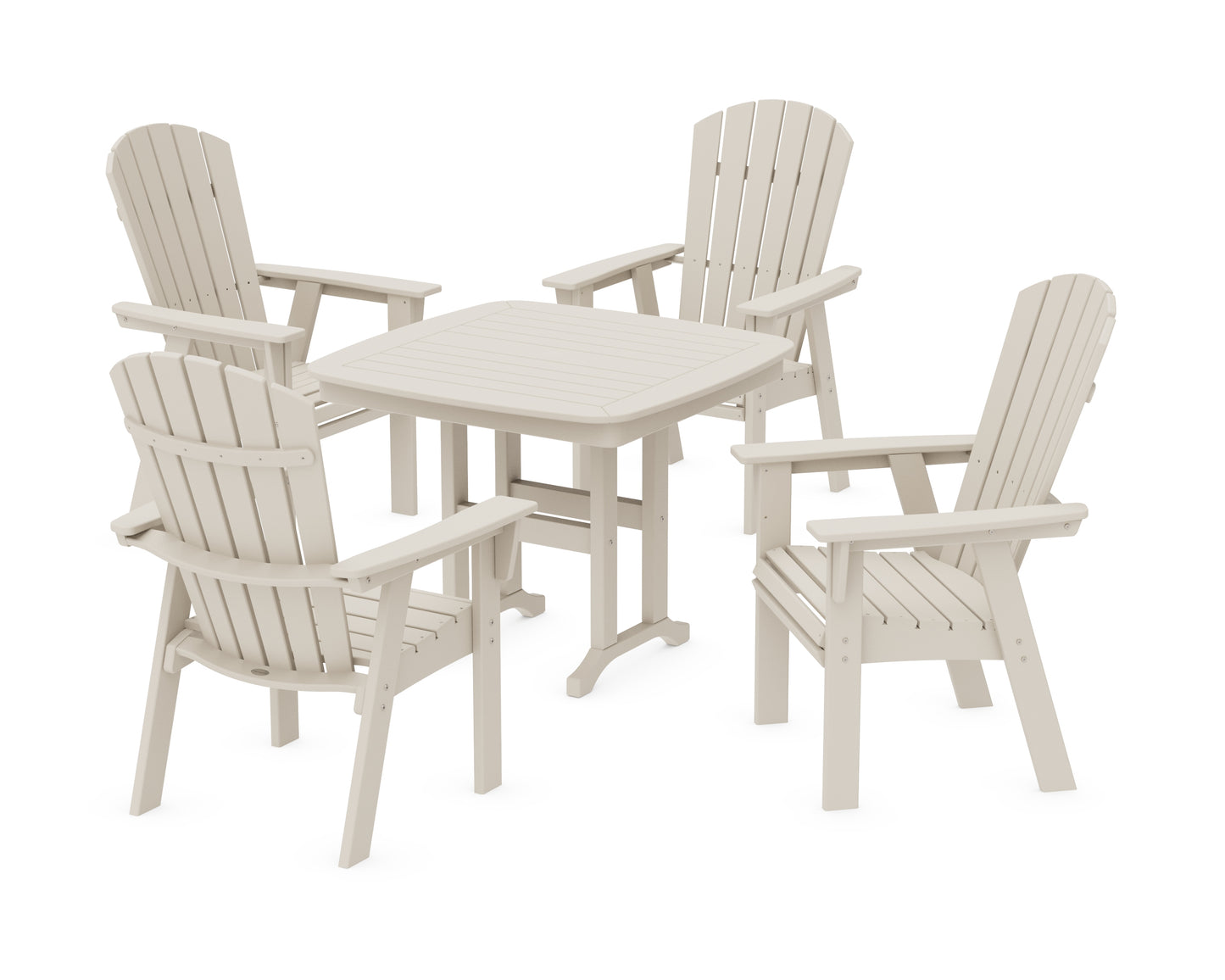 Nautical Curveback Adirondack 5-Piece Dining Set