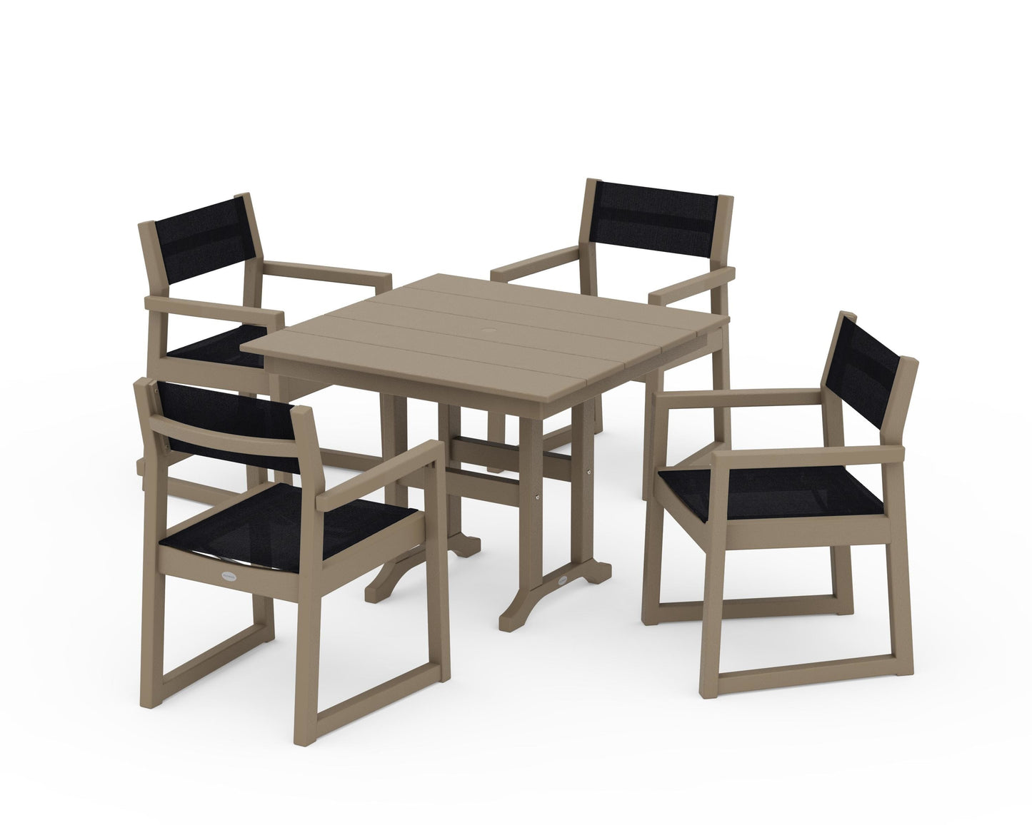 EDGE Sling Arm Chair 5-Piece Farmhouse Dining Set