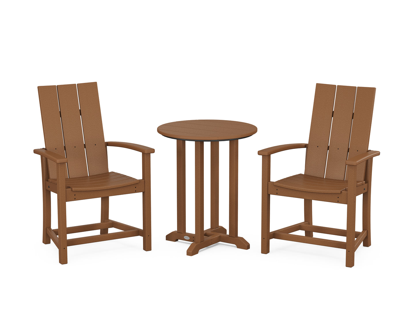 Modern Adirondack 3-Piece Round Farmhouse Dining Set