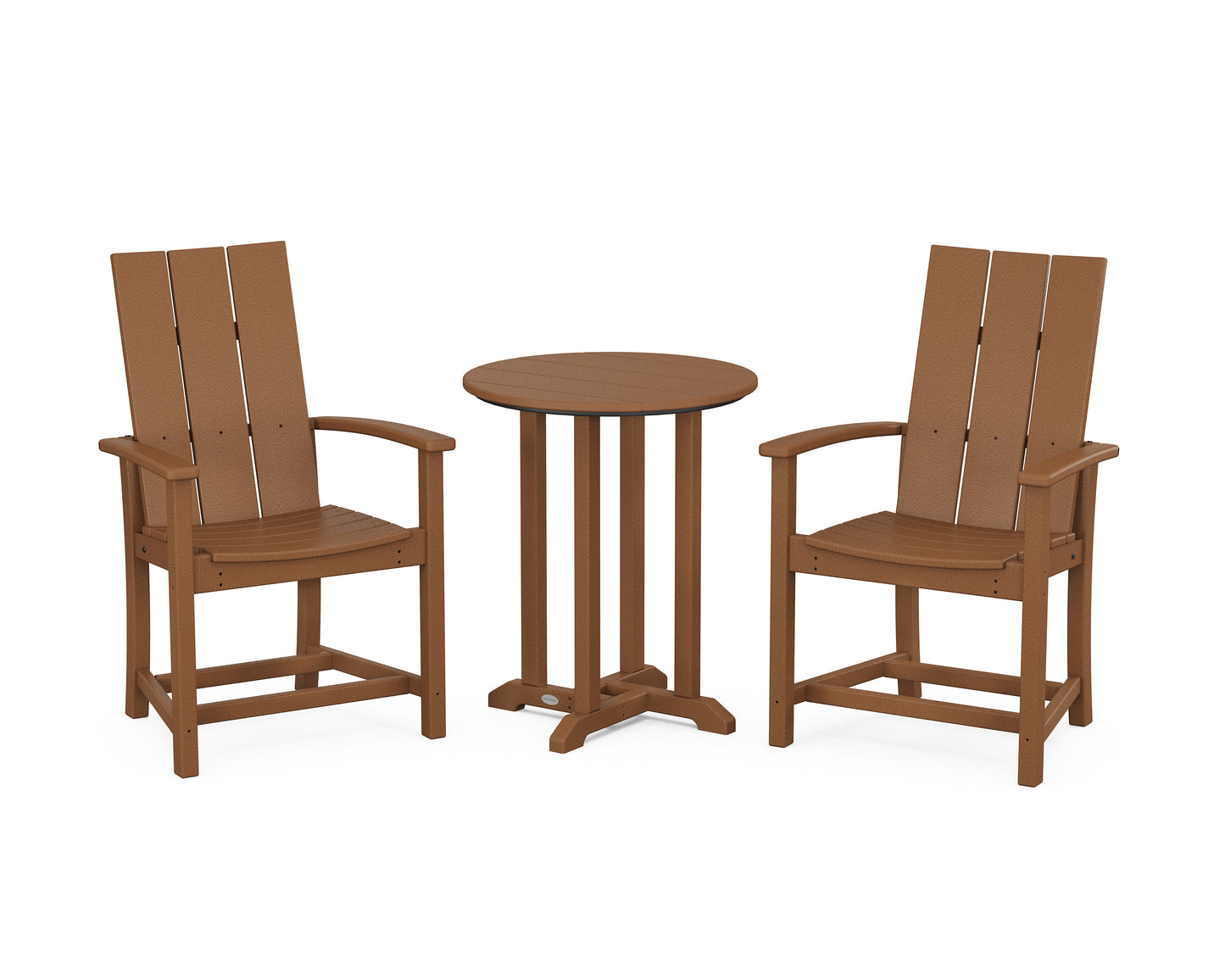 Modern Adirondack 3-Piece Round Farmhouse Bistro Dining Set