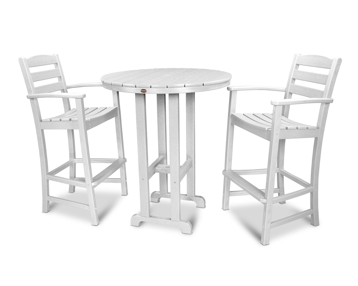 La Casa Caf‚ 3-Piece Round Farmhouse Bar Set