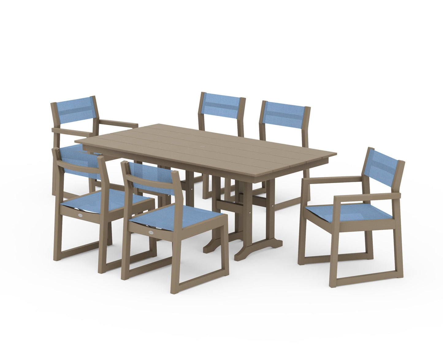 EDGE Sling 7-Piece Farmhouse Dining Set