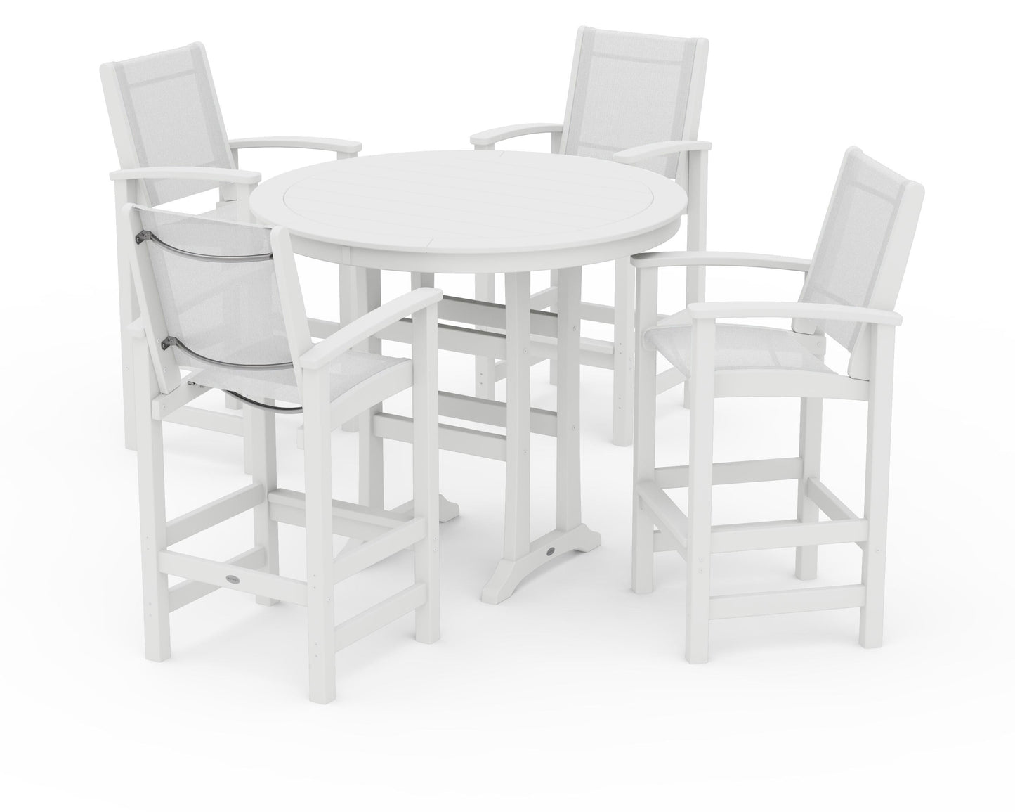 Coastal 5-Piece Nautical Trestle Bar Set