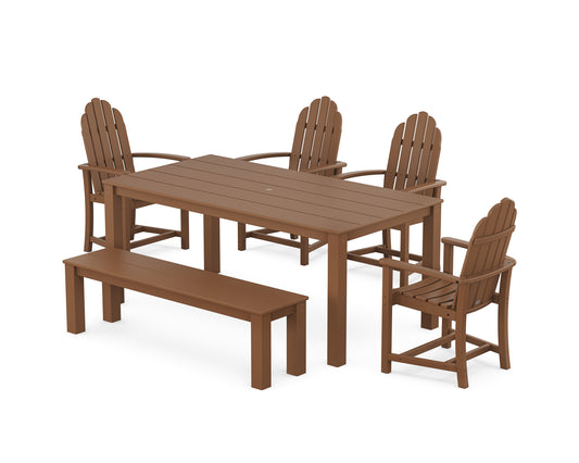 Classic Adirondack 6-Piece Parsons Dining Set with Bench