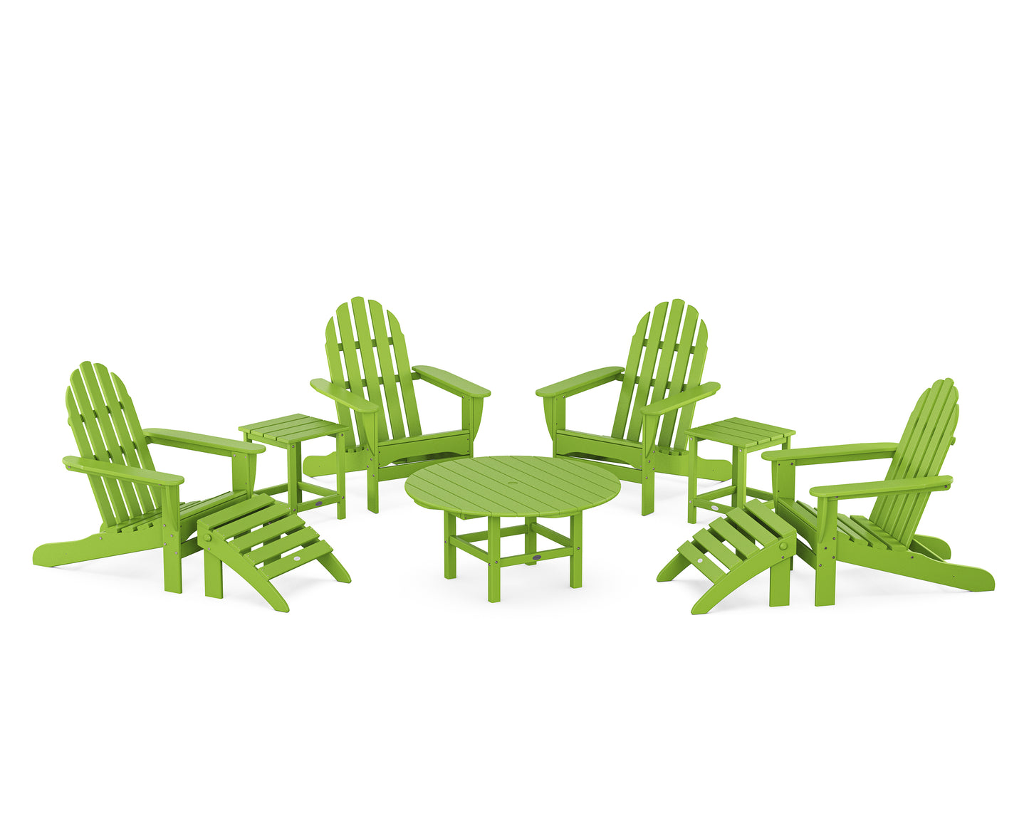 Classic Adirondack Chair 9-Piece Conversation Set