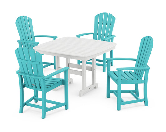 Palm Coast 5-Piece Dining Set with Trestle Legs