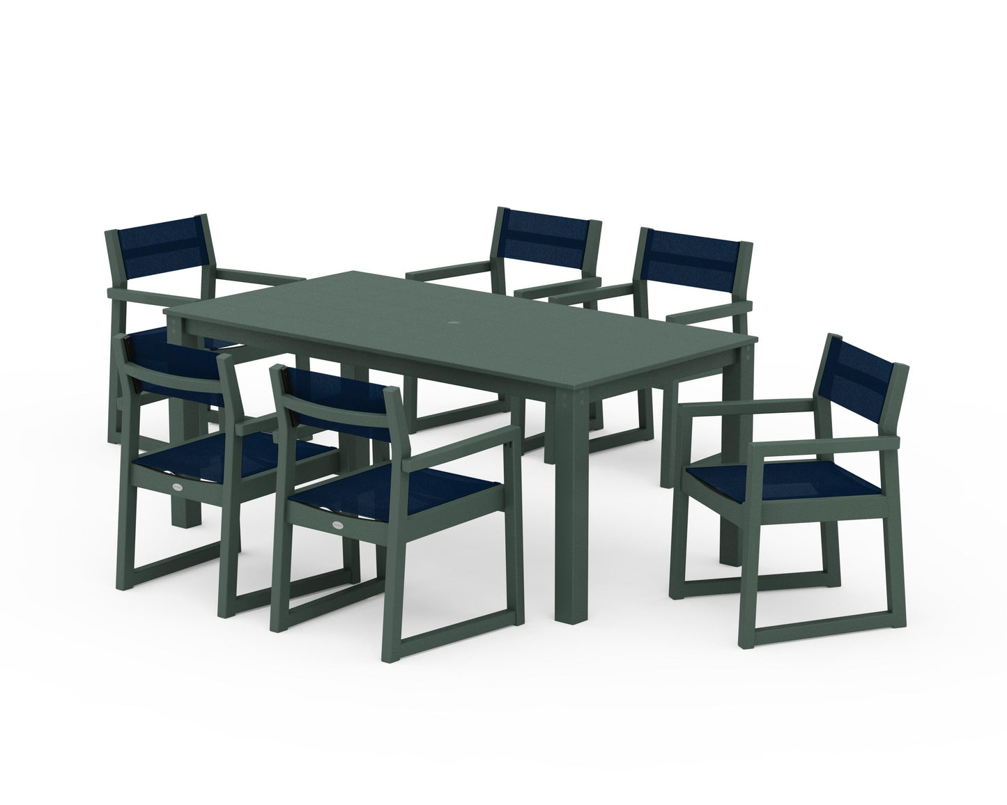 EDGE Sling Arm Chair 7-Piece Parsons Dining Set