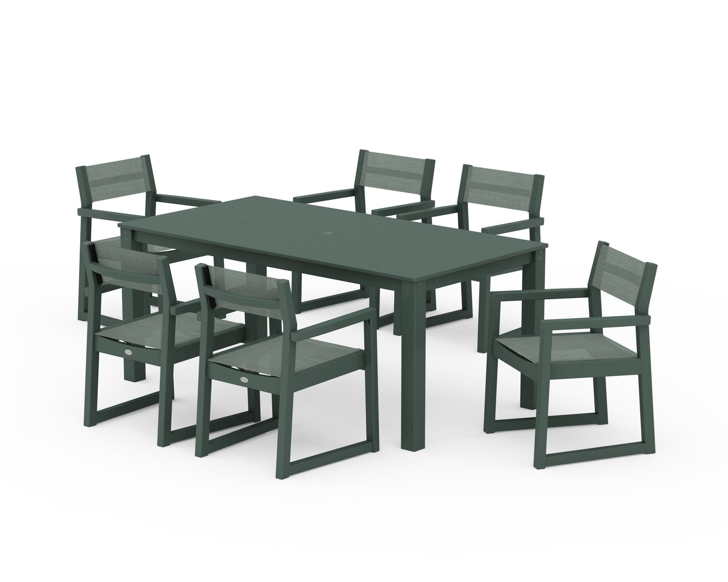 EDGE Sling Arm Chair 7-Piece Parsons Dining Set