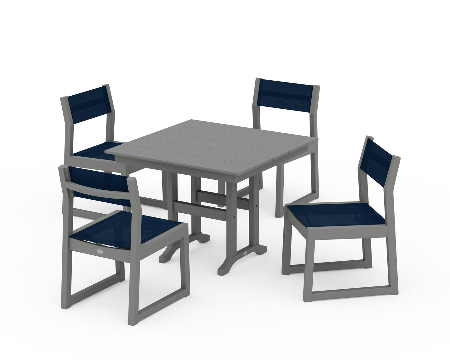 EDGE Sling Side Chair 5-Piece Farmhouse Dining Set