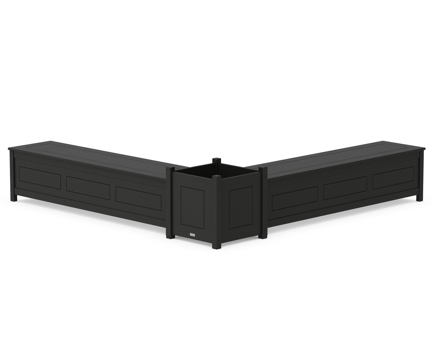 72" Country Living L- Shaped Planter Storage Bench Set- Large