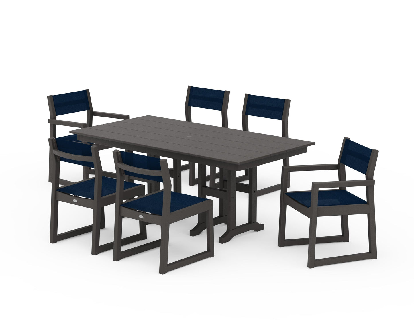 EDGE Sling 7-Piece Farmhouse Dining Set