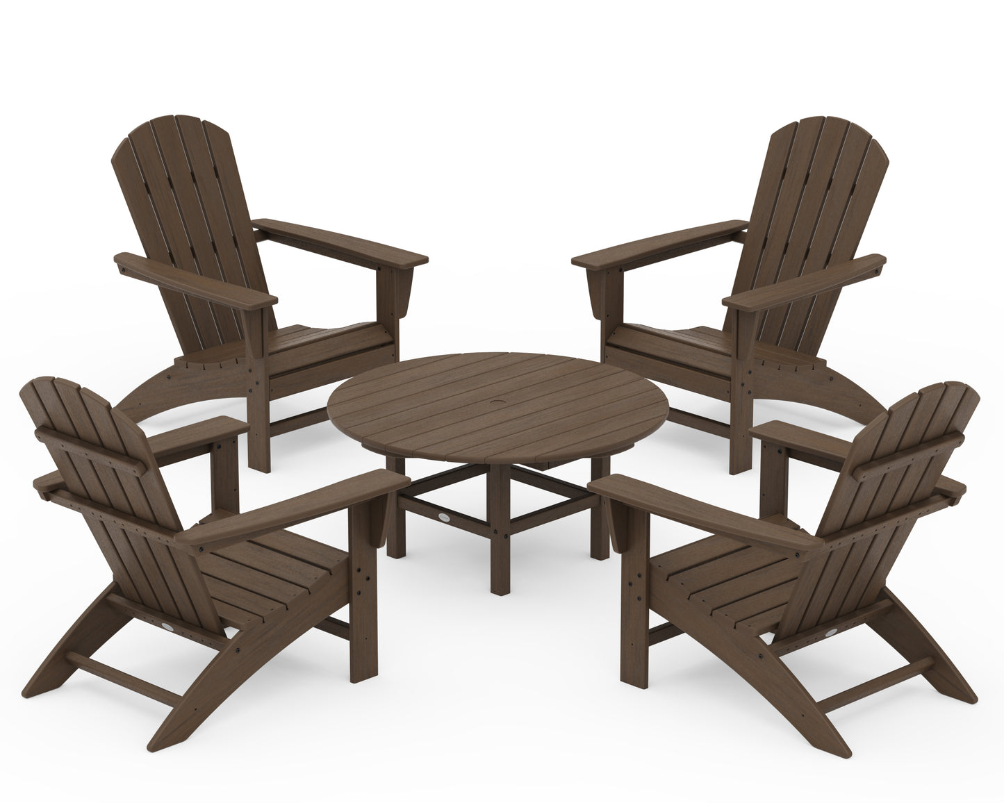Nautical 5-Piece Adirondack Chair Conversation Set