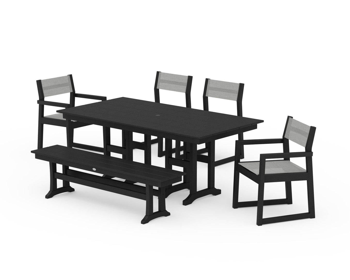 EDGE Sling 6-Piece Farmhouse Dining Set