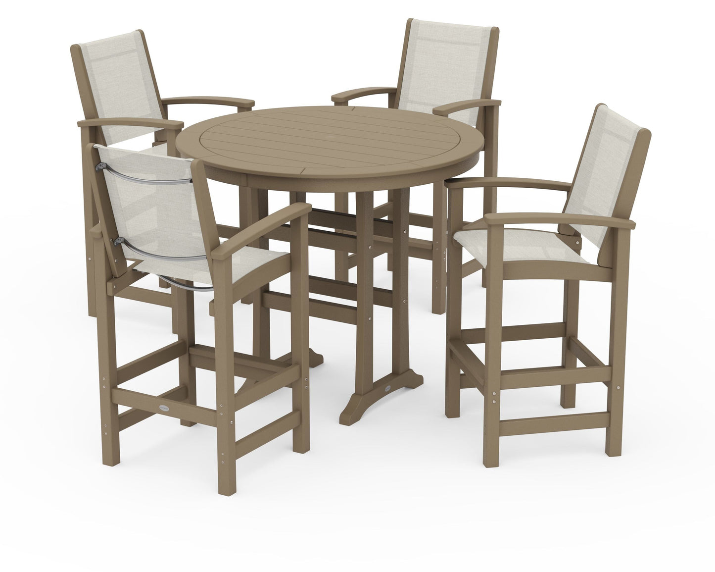 Coastal 5-Piece Nautical Trestle Bar Set