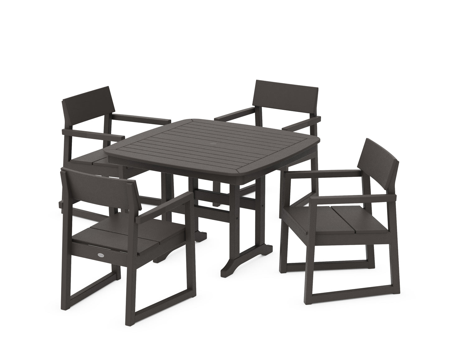 EDGE 5-Piece Dining Set with Trestle Legs