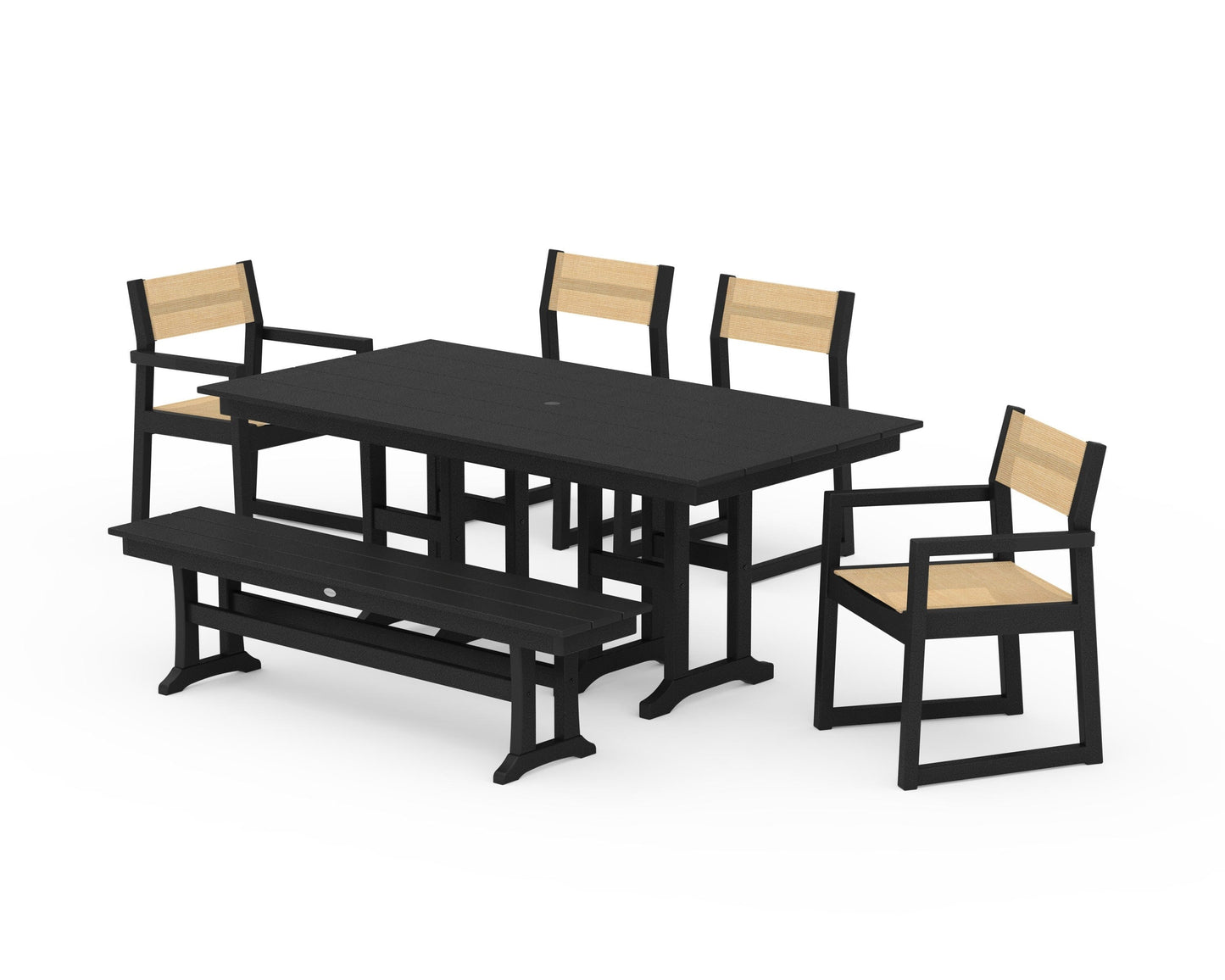 EDGE Sling 6-Piece Farmhouse Dining Set