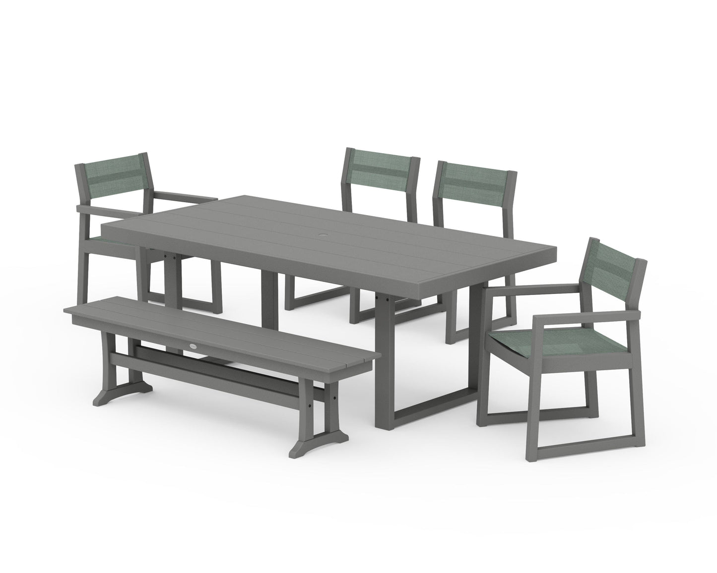 EDGE Sling 6-Piece Dining Set with Bench