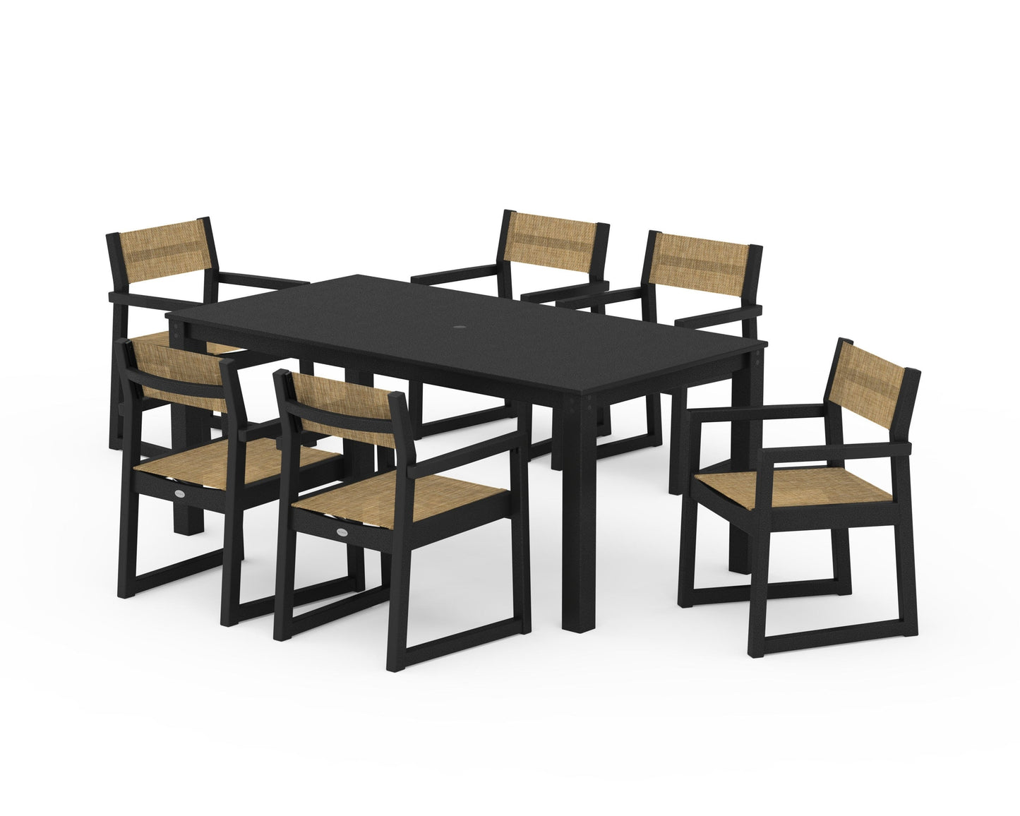 EDGE Sling Arm Chair 7-Piece Parsons Dining Set