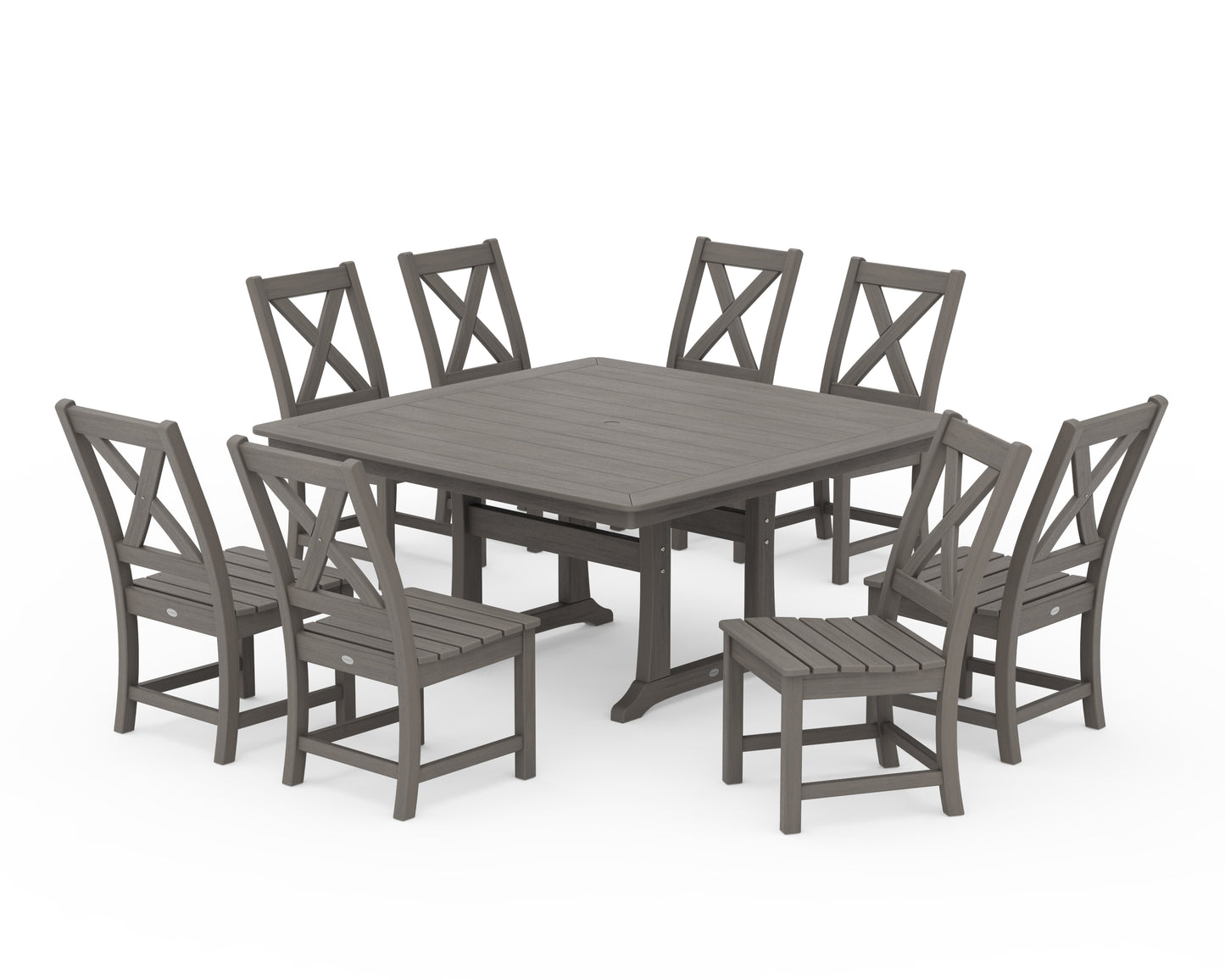 Braxton 9-Piece Nautical Trestle Dining Set