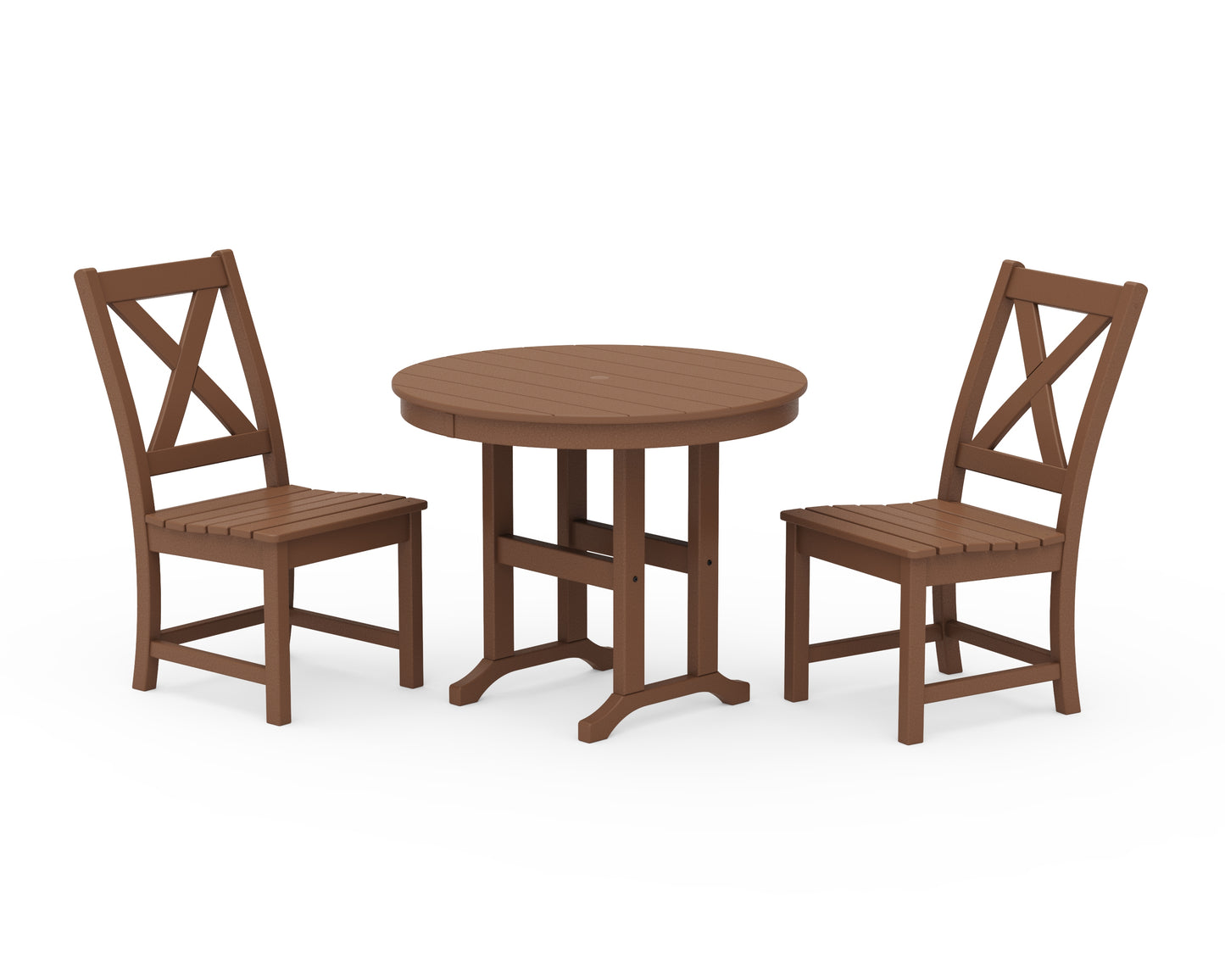 Braxton Side Chair 3-Piece Round Dining Set