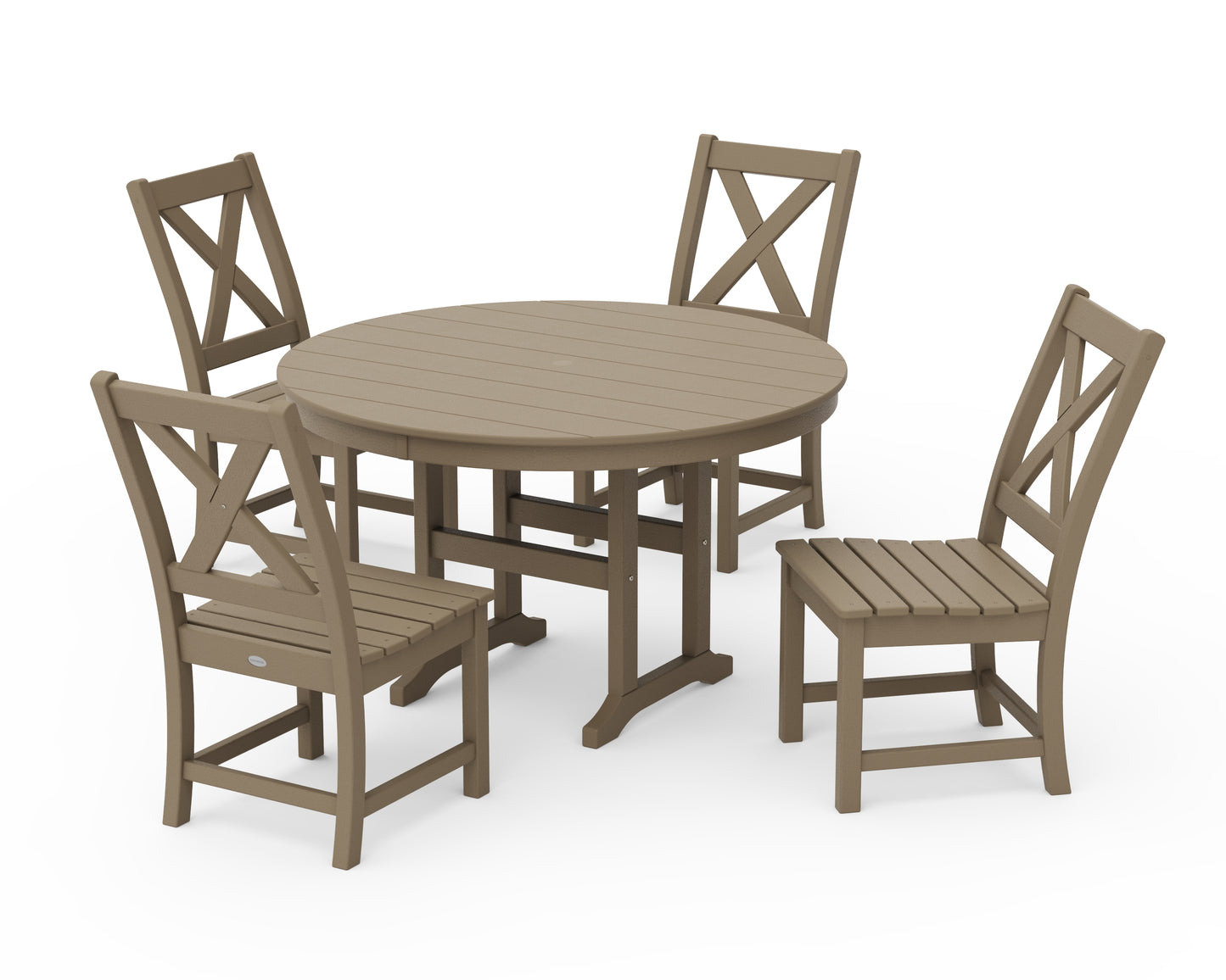 Braxton Side Chair 5-Piece Round Dining Set