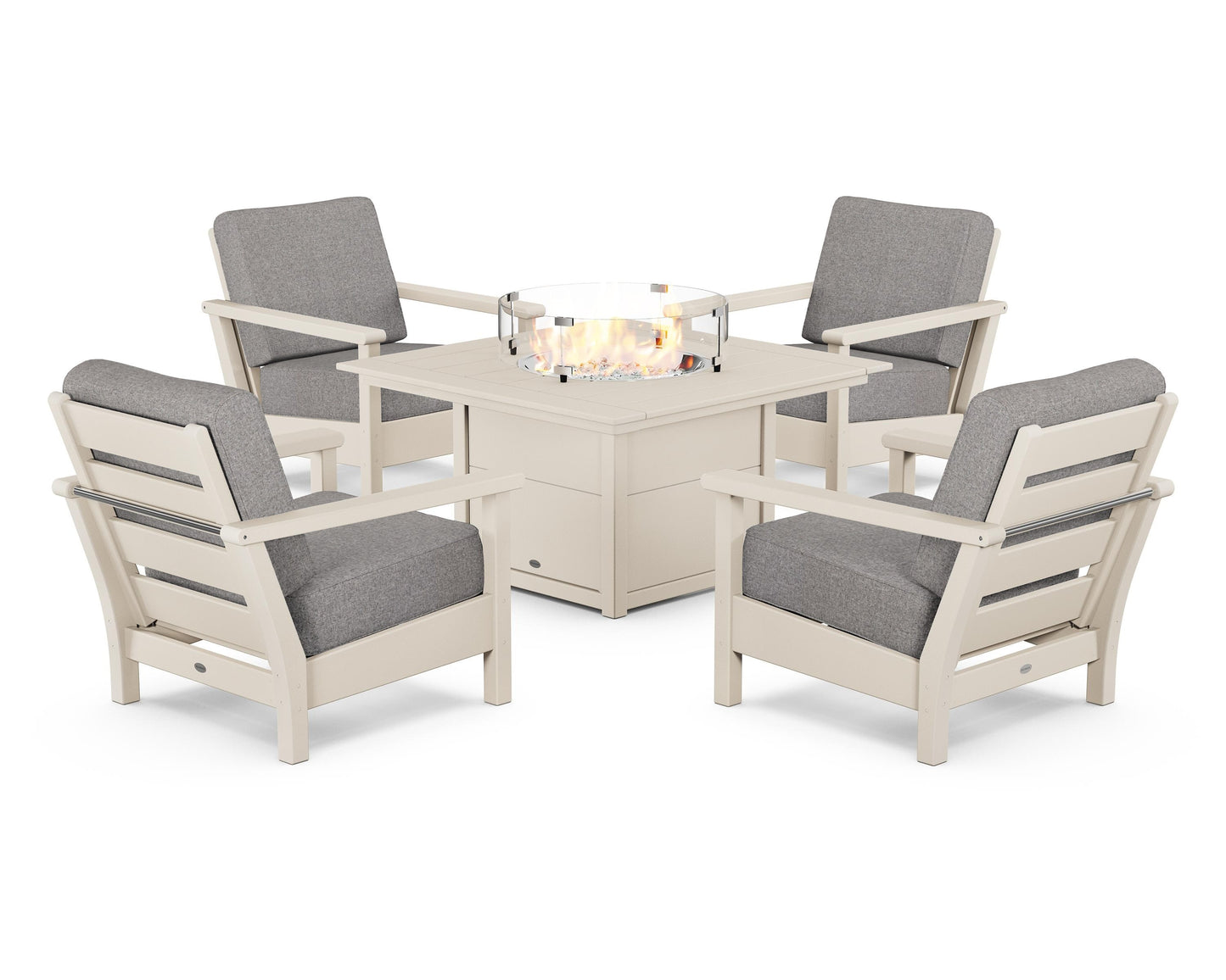 Harbour 5-Piece Conversation Set with Fire Pit Table
