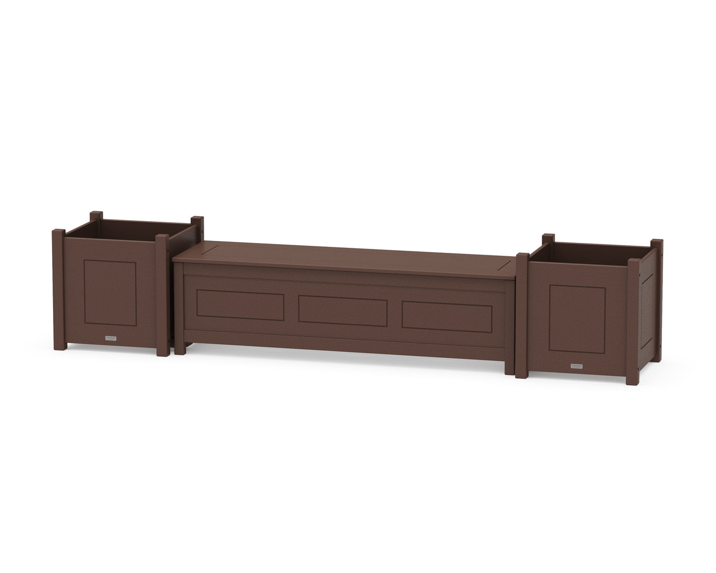 60" Country Living Straight Planter Storage Bench Set- Large