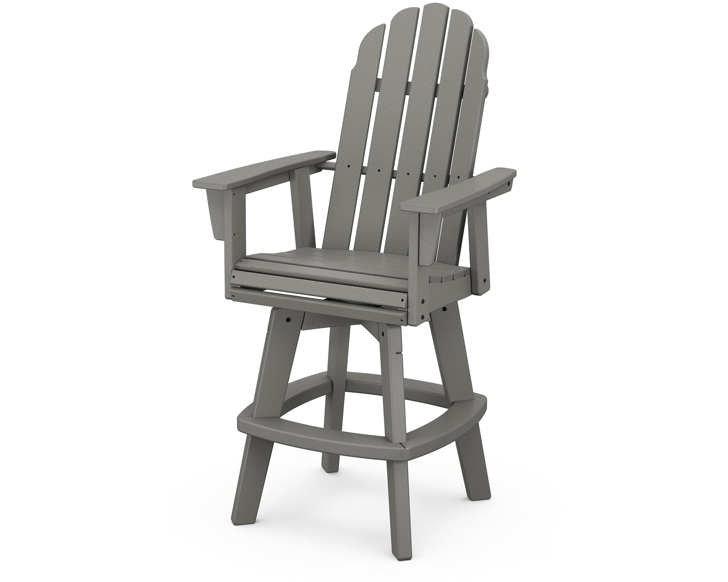 Vineyard Curveback Adirondack Swivel Bar Chair