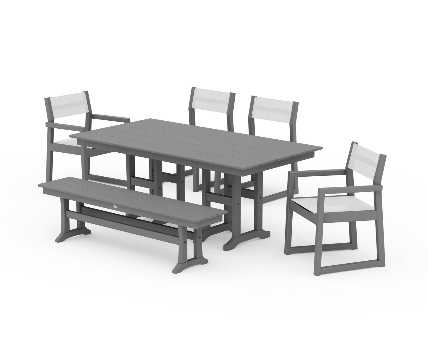 EDGE Sling 6-Piece Farmhouse Dining Set