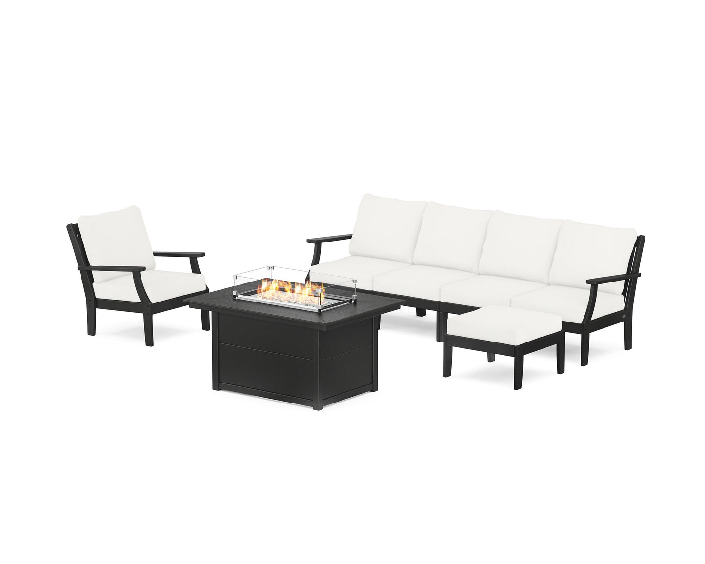 Braxton Sectional Lounge and Fire Pit Set