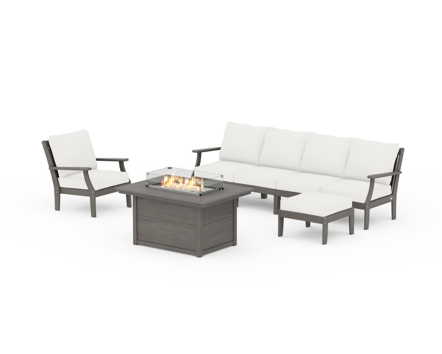 Braxton Sectional Lounge and Fire Pit Set