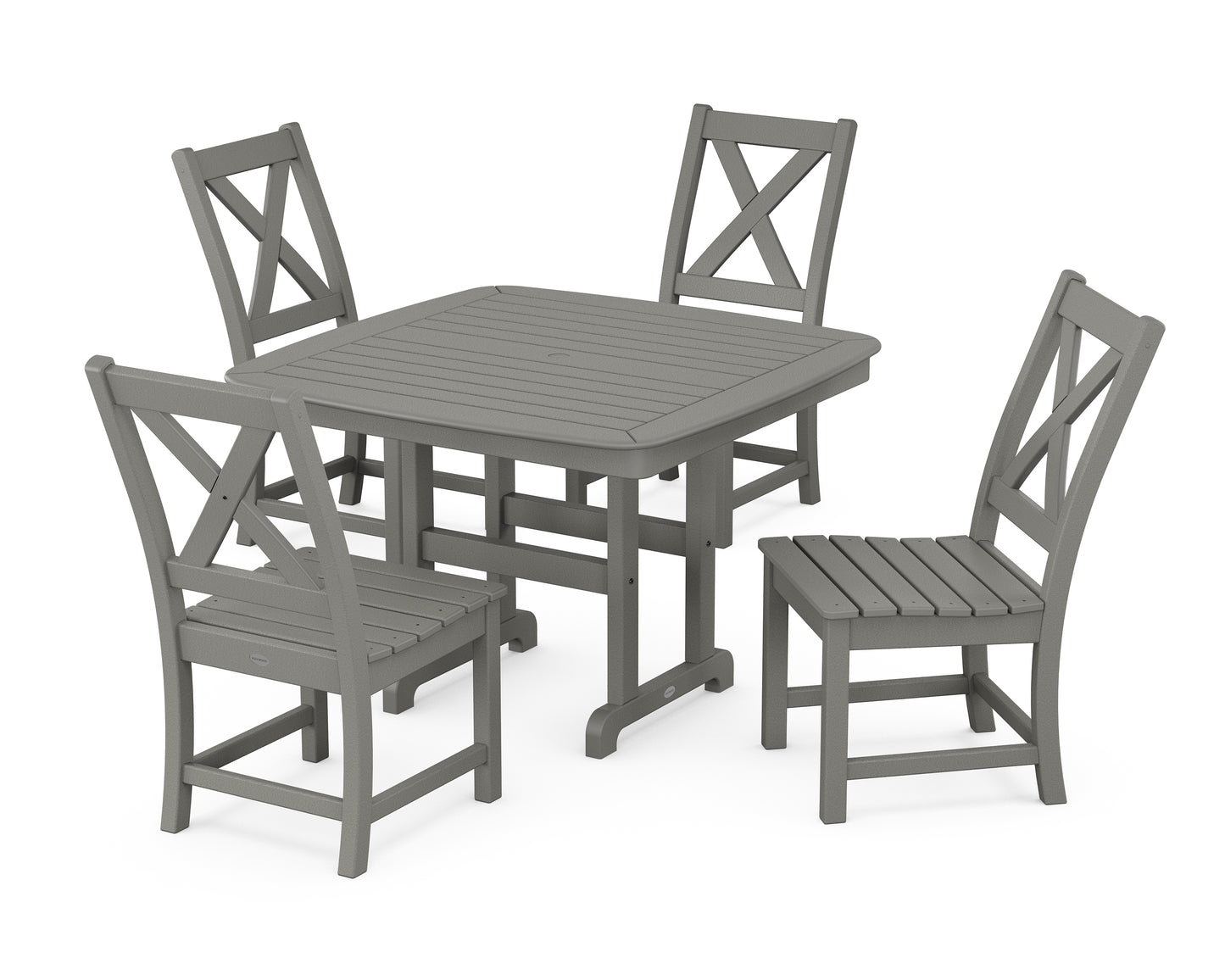 Braxton Side Chair 5-Piece Dining Set with Trestle Legs