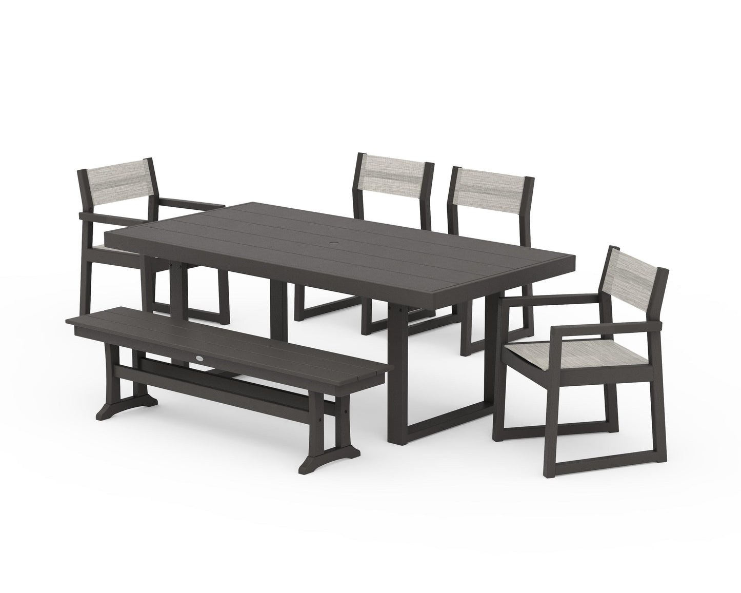EDGE Sling 6-Piece Dining Set with Bench