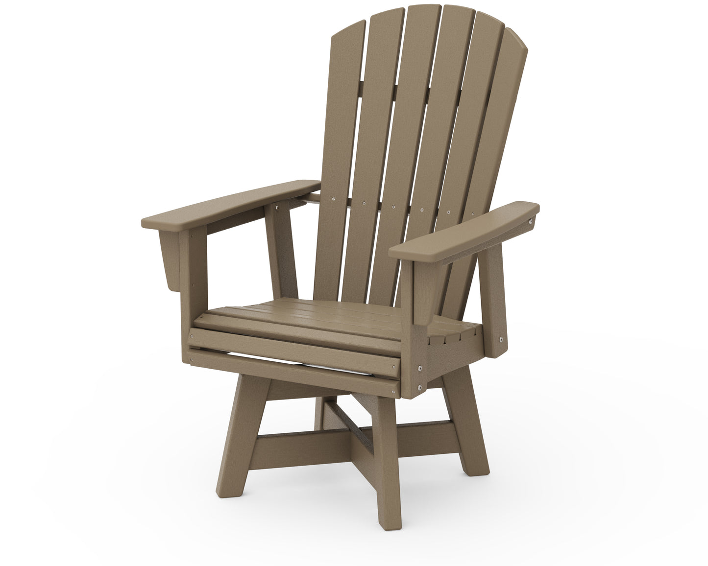 Nautical Curveback Adirondack Swivel Dining Chair