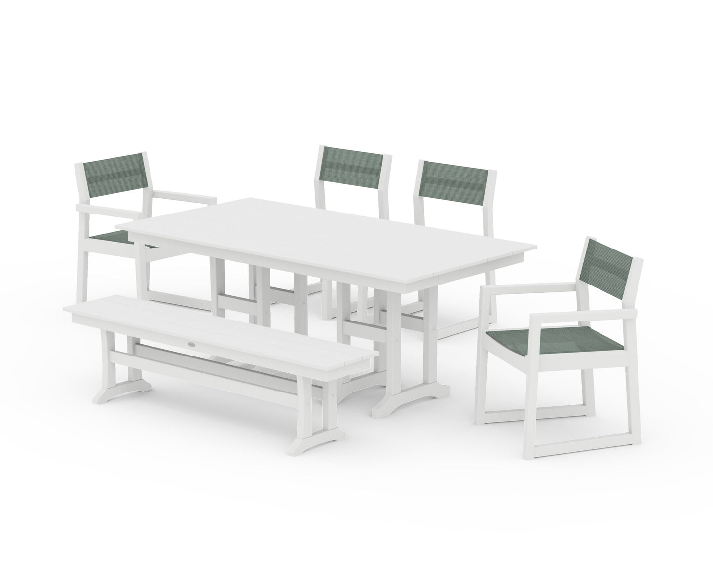 EDGE Sling 6-Piece Farmhouse Dining Set