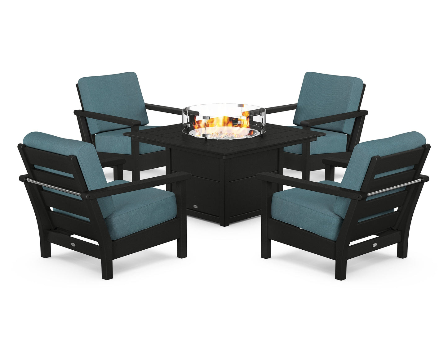Harbour 5-Piece Conversation Set with Fire Pit Table