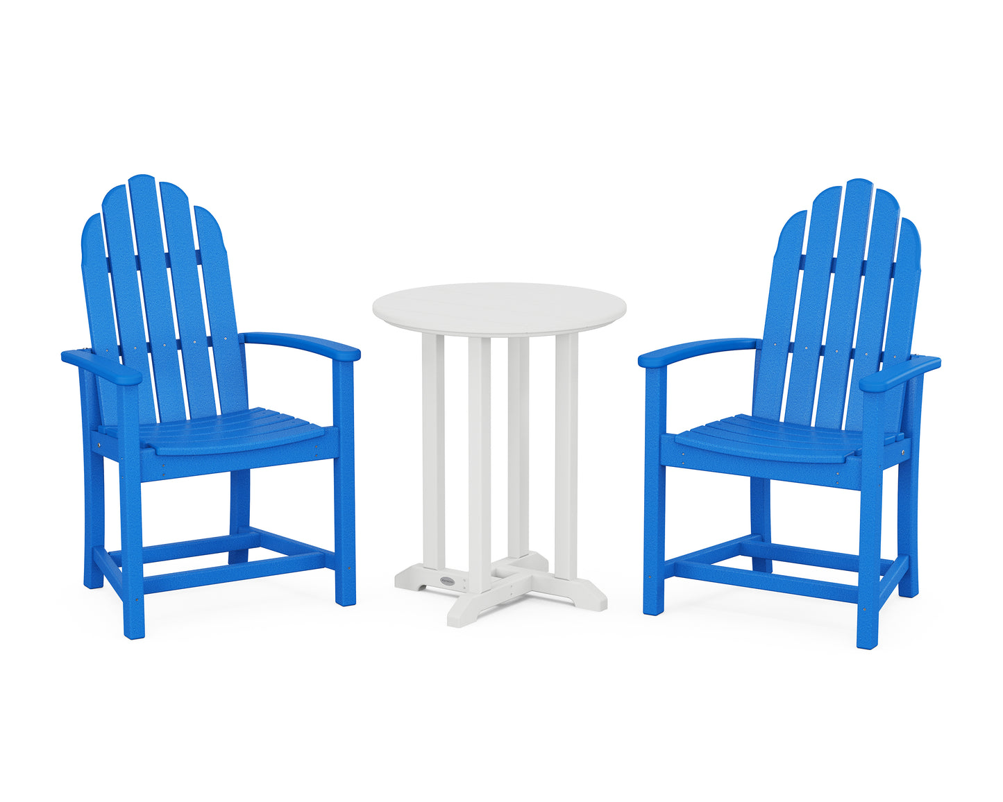 Classic Adirondack 3-Piece Round Bistro Dining Set
