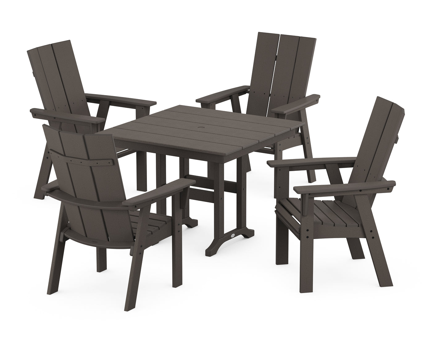 Modern Adirondack 5-Piece Farmhouse Dining Set