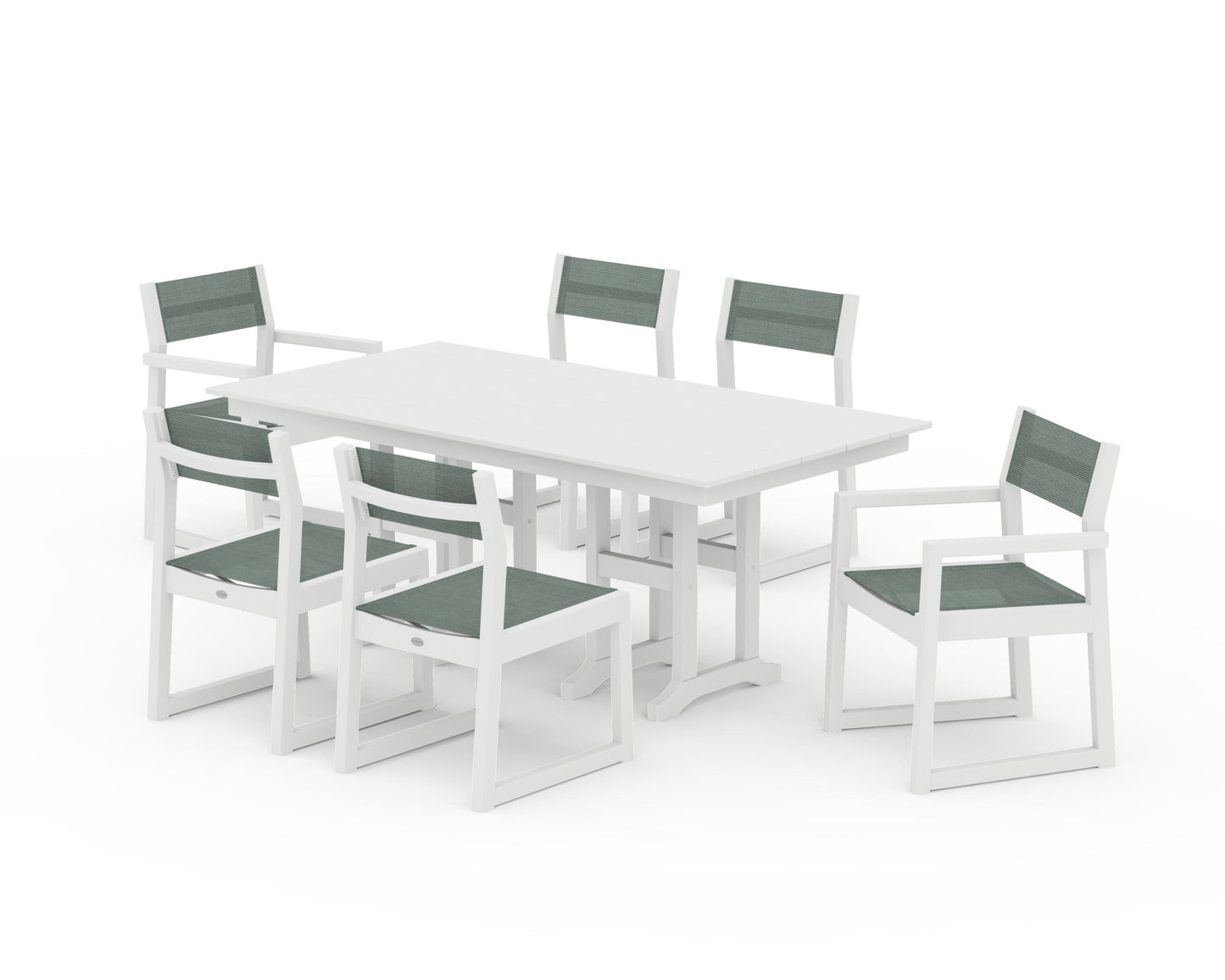 EDGE Sling 7-Piece Farmhouse Dining Set